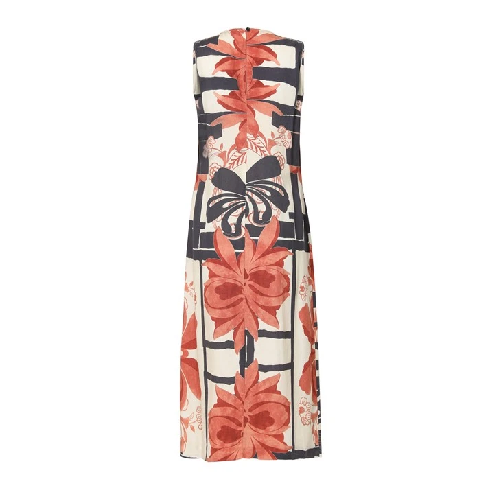Knee-Length Dress With Unique Print Knee-Length Dress With Unique Print